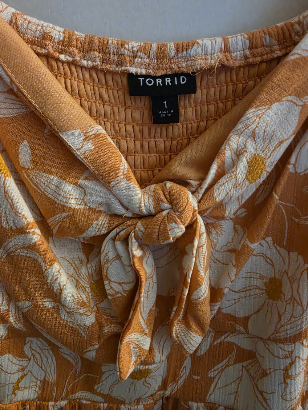 torrid Peach Floral Tie-Front Maxi Dress - Picture 4 of 13